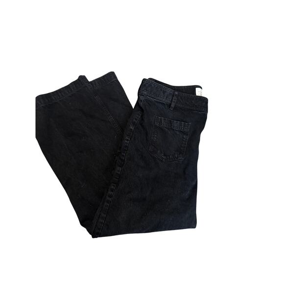 Sézane Black Wide-Leg Black Jeans Size FR 46 (US 12–14) Minimalist Chic - Picture 5 of 7